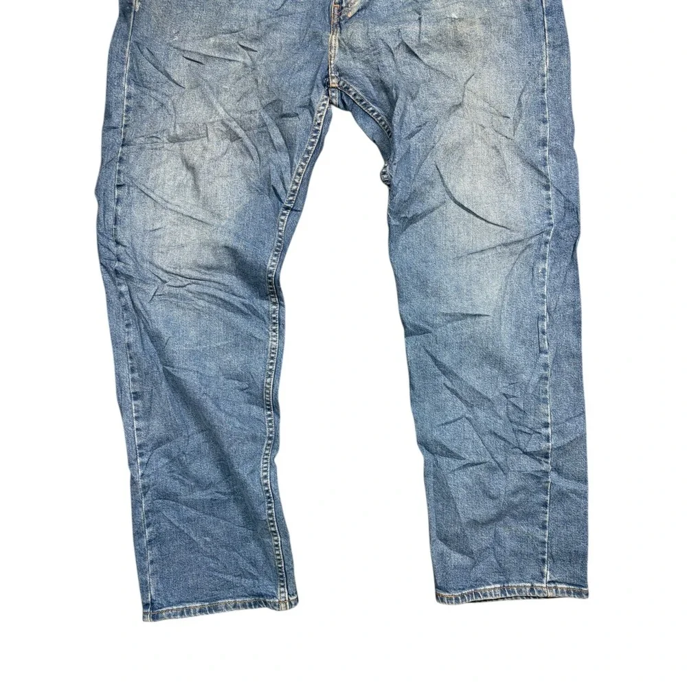 Levis‎ 505 Regular Fit Straight Leg Blue Denim Jeans Mens W40 L32 Medium Wash